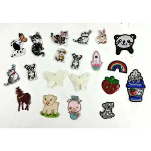 20 PC Assorted Sewing‎ Applique Patches Iron on Sew On NEW Mixed Cats Sequin